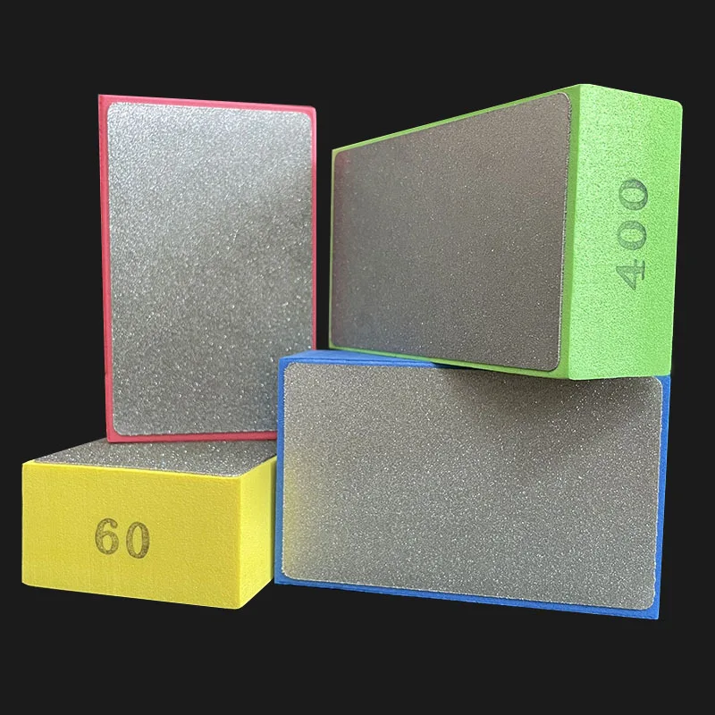 1/4pcs 95*58mm Diamond Hand Polishing Pads Tile Glass Abrasive Grinding Block Pad Stone Marble Ceramic Abrasive Sanding Disc