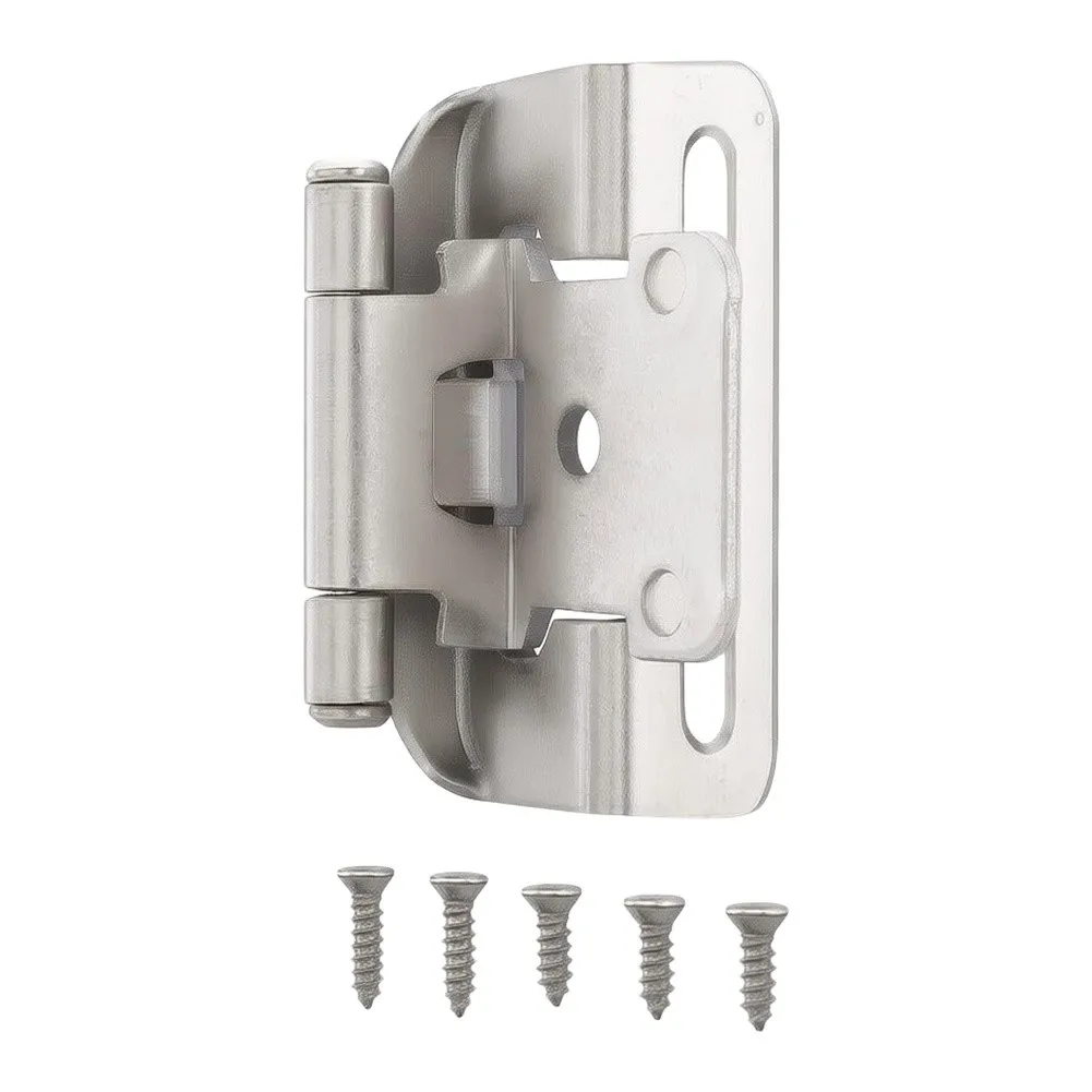 Self-Closing Cabinet Hinges Providing Gentle Door Closure Semi-Concealed Mount Matte Black Finish Salt Spray Resistant Design