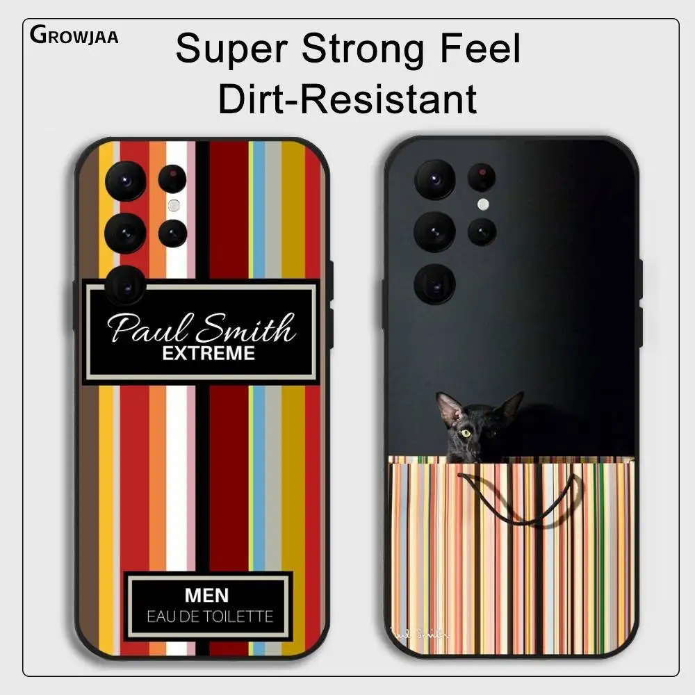 S-Smith ファッション P-Paul スマホケース Samsung Galaxy S25 S24 S22 S23 Ultra S21 S20 Plus 5G 用 フロスト加工 滑り止め フルソフトケース