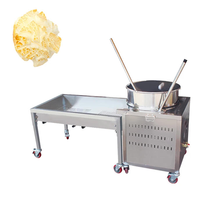 Commercial Fully Automatic Popcorn Maker  Heating Manual Stirring Industrial Pop Corn Making Machine for Cinema Snack Shop