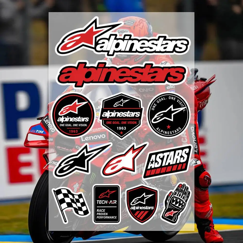 A-lpinE-stA-rs Stickers Moto Sticker Auto Body Bumper Windows Motorcycle Laptop Walls Vinyl Decal Car Tuning Accessories