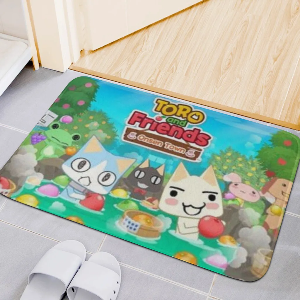 Inoue Toro Cute Cat Living Room Rug Carpet Flannel Slip Mat Decor Aesthetic Dressing