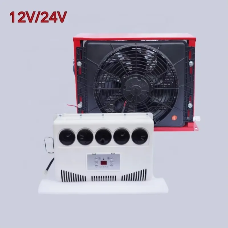 Climatizzatore AC RV cabina camion 12V Nuovo condizionatore d'aria split per camion dormiente Caravan semi-camion