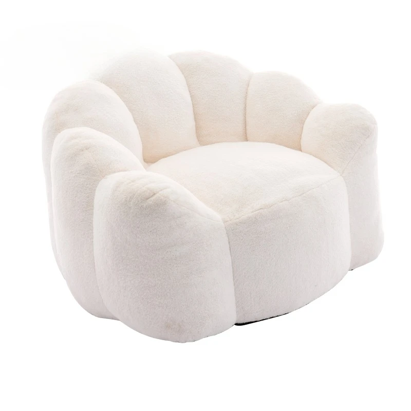 Compressed three-seat bean bag sofa with metal legs for modern removable living room and bedroom use