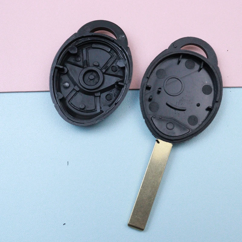 2 botões chave do carro habitação caso escudo para bmw mini para mini cooper s r50 r53 lâmina sem cortes 2005 2006 2007