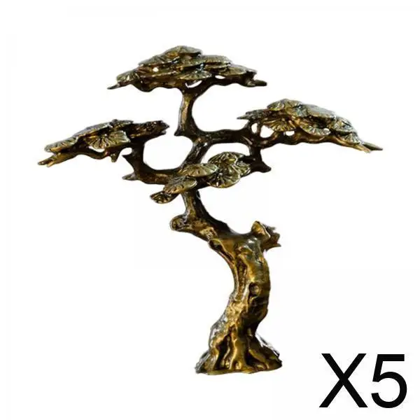 

Mini Landscape Pavilion Decorative Tree Sculpture Collectible Artwork for Backyard Decoration Figures