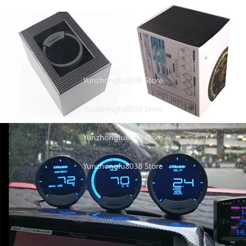 Series Set with 3 Racing Meters 1OBD Controller 6 Sensors Water /Oil Temperature Turbo Oil Pressure Gauge