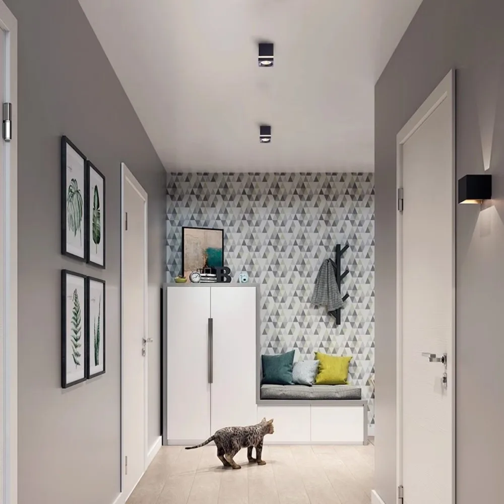 LED square surface mounted spotlights Bedroom living room ceiling lights Home COB corridor corridor downlights