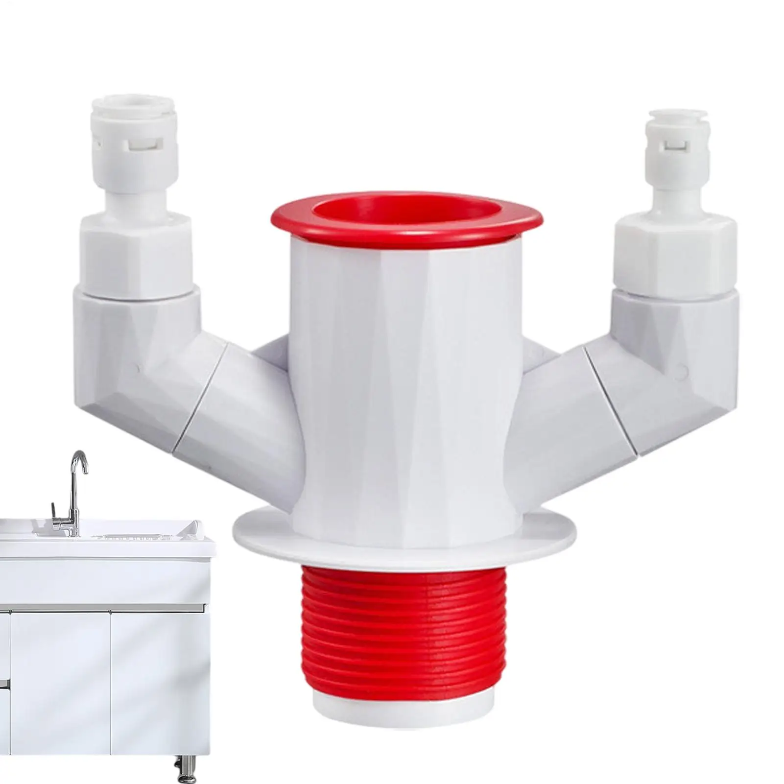 싱크대 하수구 티 3방향 막힘 방지 실러 액세서리 다운스파우트 배수구 티 가족 친구 실내 화장실 욕실 싱크대용