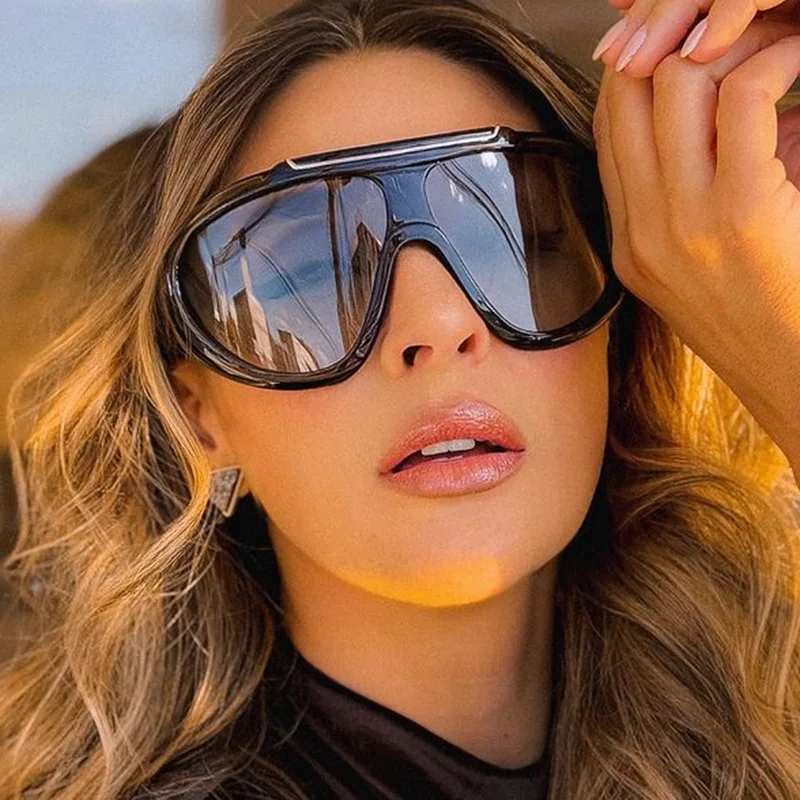 

Vintage Oversized Oval Sunglasses Women Luxury Brand Designer Black Men Pilot Sun Glasses Big Shades Classic Gafas De Sol Mujer