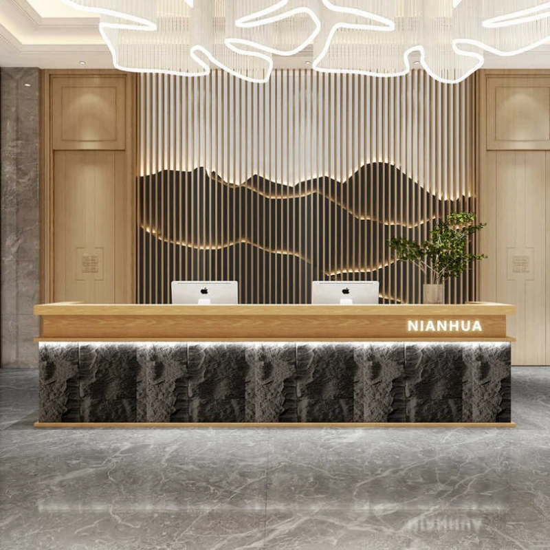 Chinese-style Retro Reception Desks Multi-functional Cash Homestay Reception Desks Reception Office Furniture Военное Дело