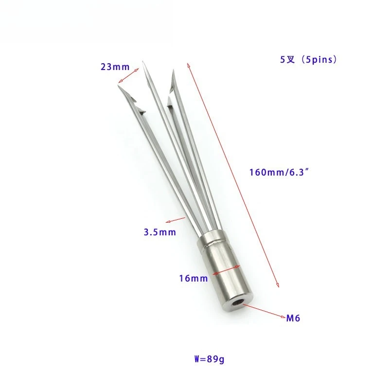 3-Section Aluminum Pole Spear Barbed Harpoon Single/3/5 Prong For Underwater Spearfishing Diving