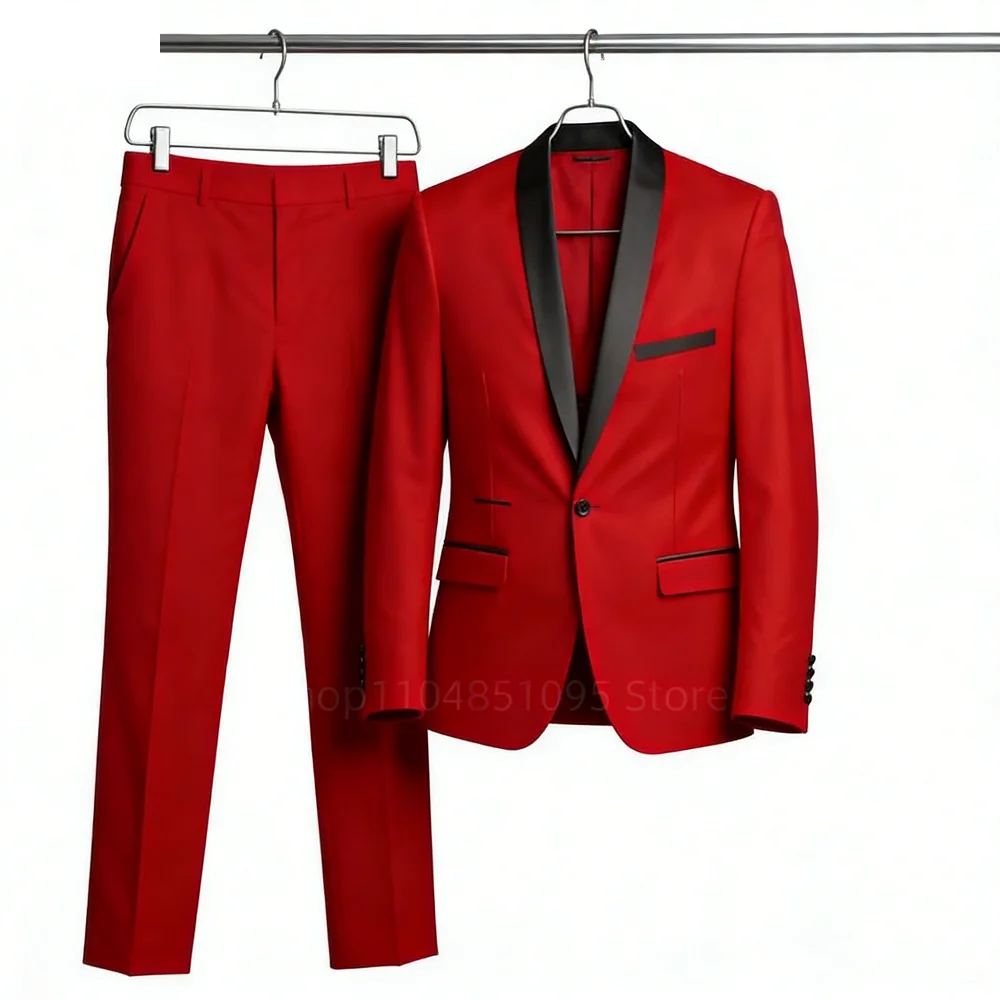 

Классический мужской костюм-тройка Slim Fit для свадьбы и торжеств: смокинг с шалевым воротником, однобортный пиджак, жилет и брюки