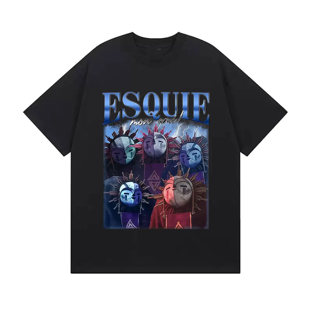 

Esquie Mon Ami Clair Obscur Expedition 33 футболка с рисунком, мужская готическая модная хлопковая футболка с круглым вырезом и короткими рукавами Y2k, уличная одежда