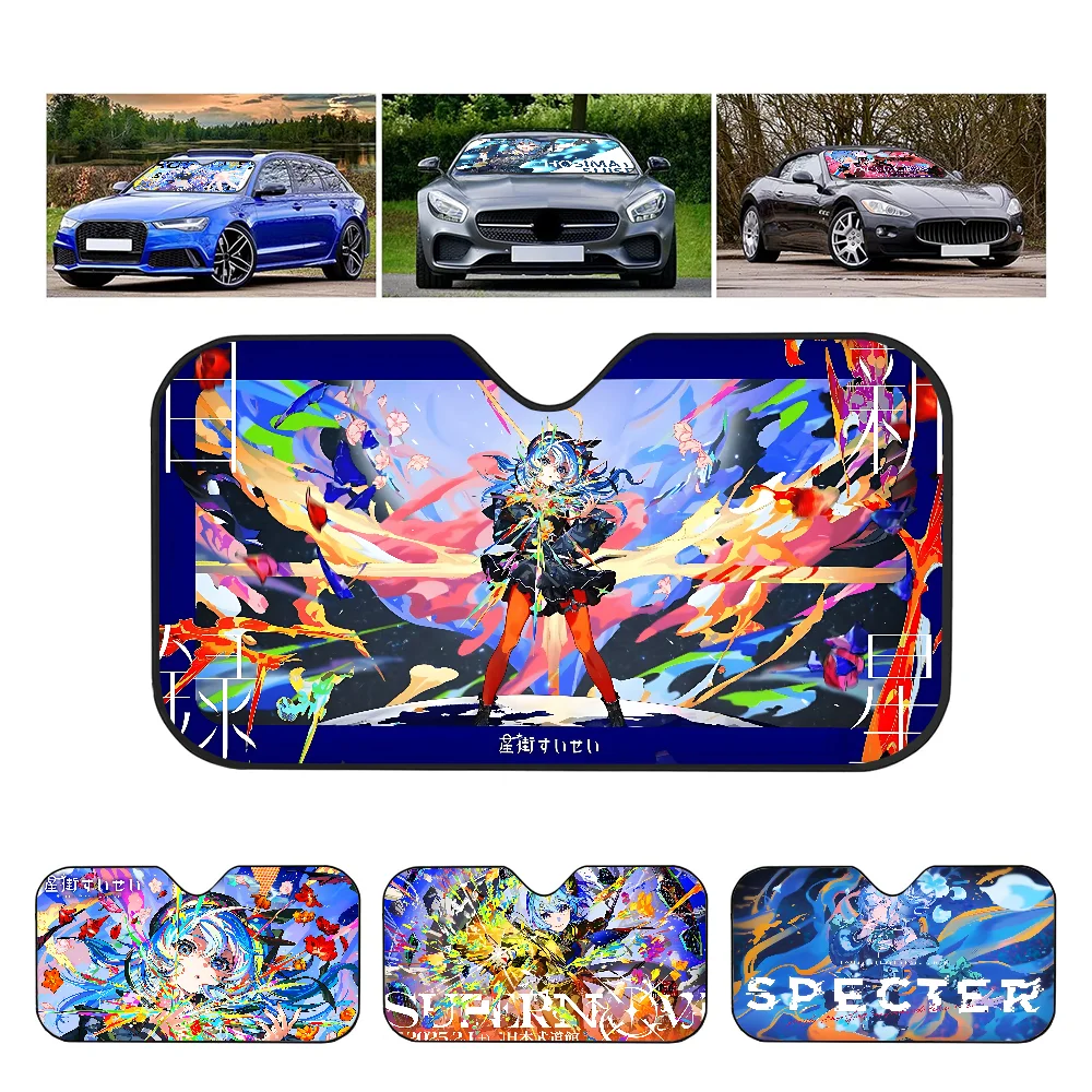 Hoshimachi Suise Anime Windshield Sun Shade For Car SUV Truck Front Window Sun Shade Accessory Visor Protector Shield Cover