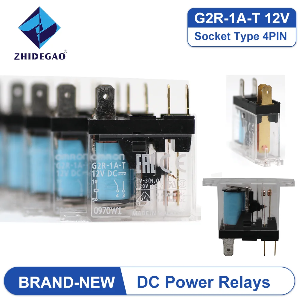 BRAND NEW G2R-1A-T DC12 Power Relay 12v 10A Socket Type 4PIN 1PCS