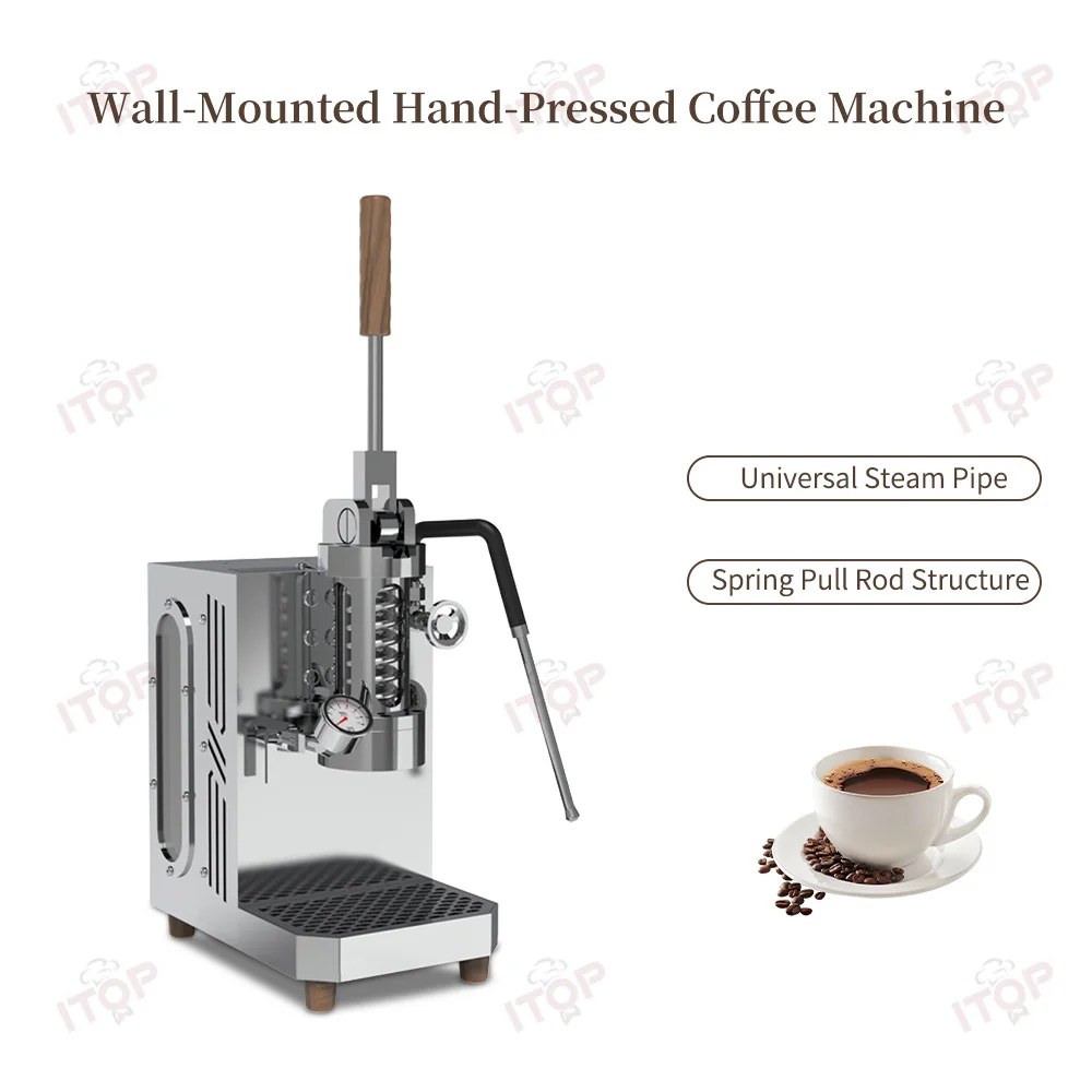 

ITOP HPEM-BH2 Hand Press Espresso Machine Wall-Mounted Optional 1-16 Bar Extraction Coffee Maker Electric heating 220V
