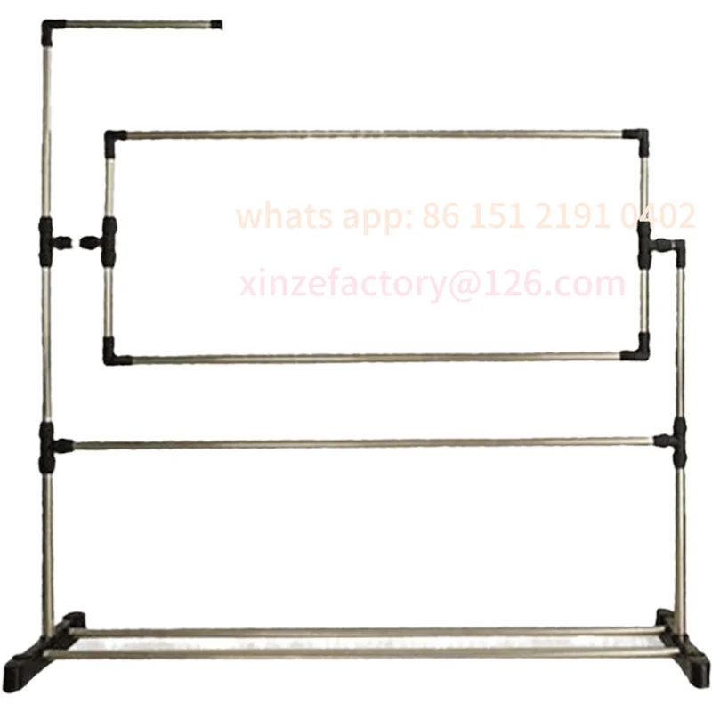 

Customizable Accessories Embroidery Floor Stand Clothes HangeStainless Steel Cross Stitch Frame Adjustable Chinese Cross-Stitch