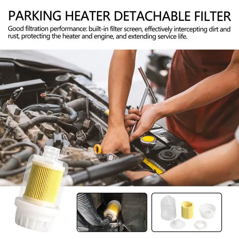 Car Parking Heater Filter Multipurpose Detachable Air Intake Filter Air Intake Filter Silencer Muffler Wear Resistant Parking