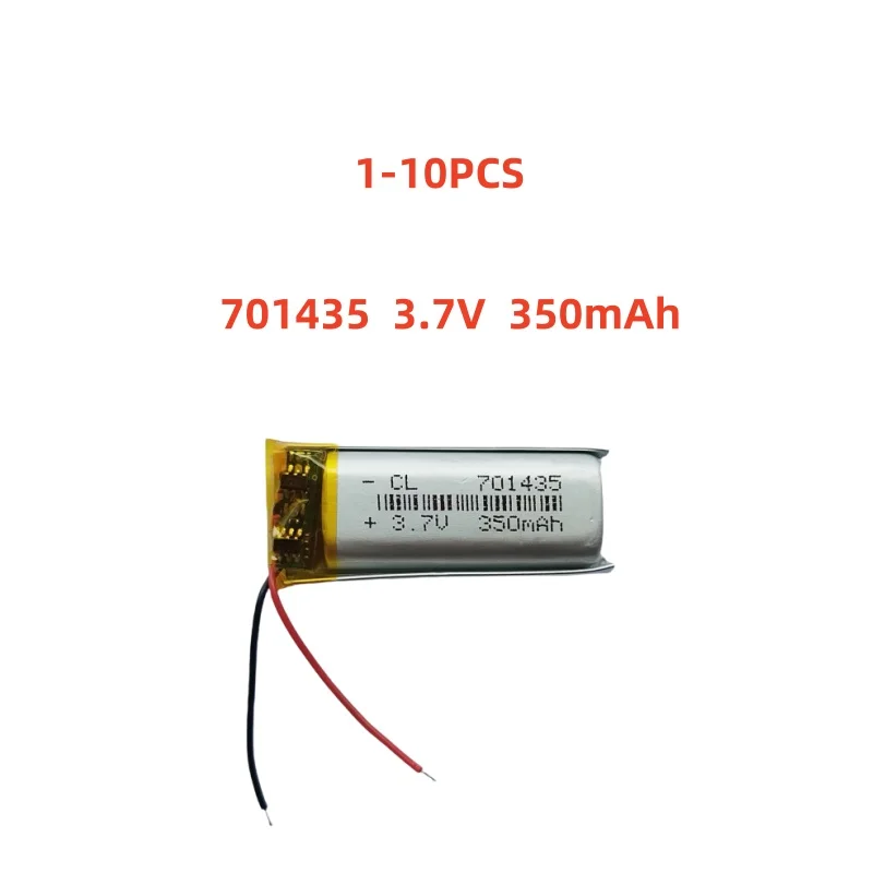 

701435 3.7V 350mAh Small Size Lipo Rechargeable Battery Lithium Polymer For MP3 Bluetooth MID headset headphone video pen