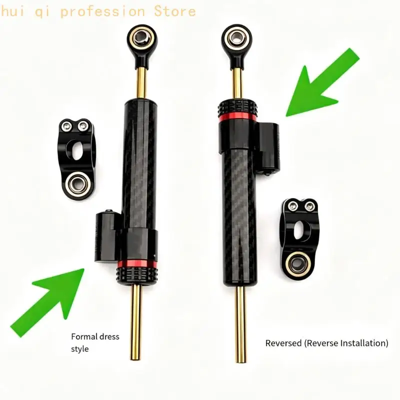 Frontend-Stütze, Motorrad-Lenkungsdämpfer-Stabilisator, umgekehrte Halterungsanordnung mit Carbon-Look-Hülse für den täglichen – Detail 3