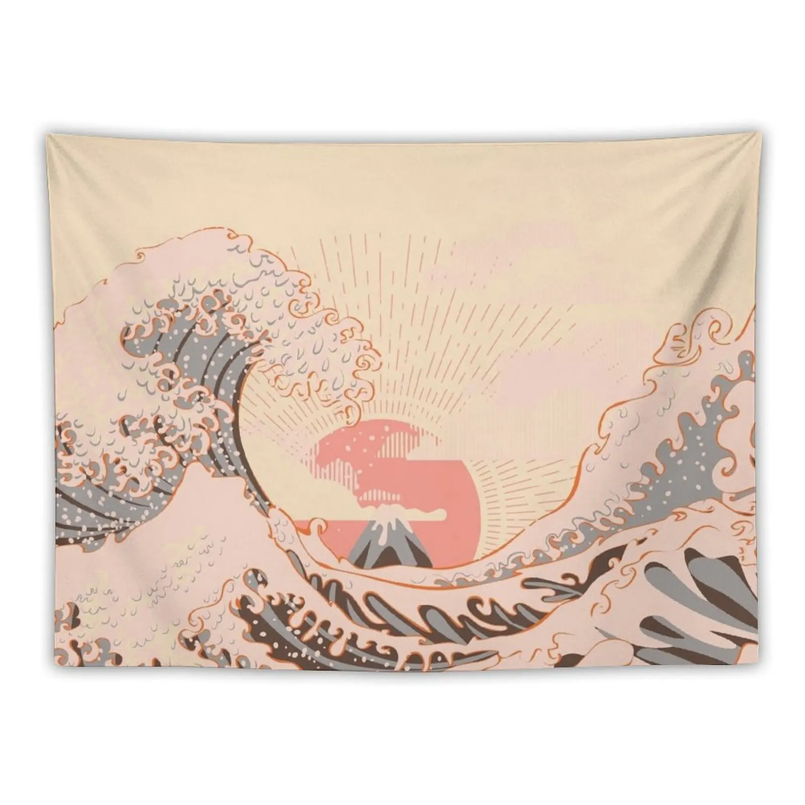 

The great wave off kanagawa at sunrise Tapestry Christmas Decoration Wall Decoration Luxury Living Room Decoration Tapestry