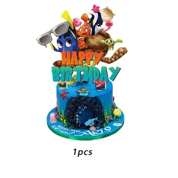 Ozdoba na dort s motivem Hledá se Nemo, ozdoby na muffiny, dekorace na narozeninové párty, dekorace na narozeninový dort s motivem Hledá se Nemo 10 nejlepší prodej Narozeninové dekorace Nemo - №6