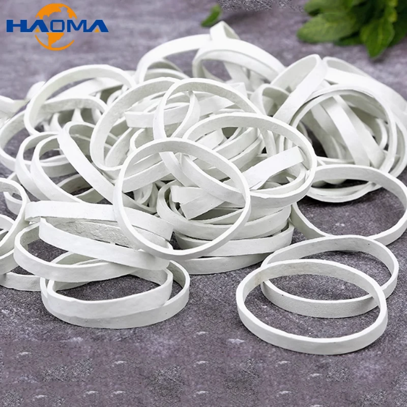 White High Elastic Rubber Bands Diameter 15mm-60mm Width 5mm Stretchable Sturdy Rubber Rings Data cable fixing strap