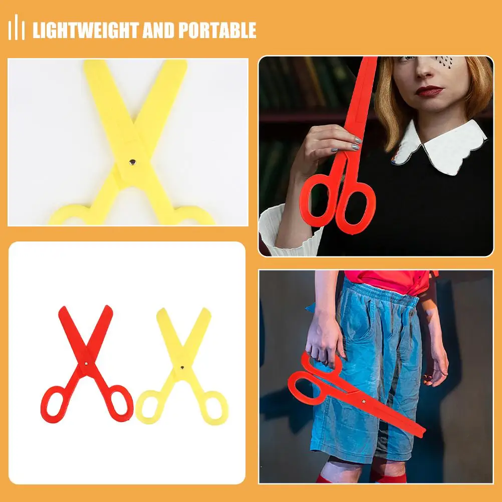 2pcs Giant Clown Scissors Props Ribbon Cutting Realistic Details Lightweight Party Events Costumes