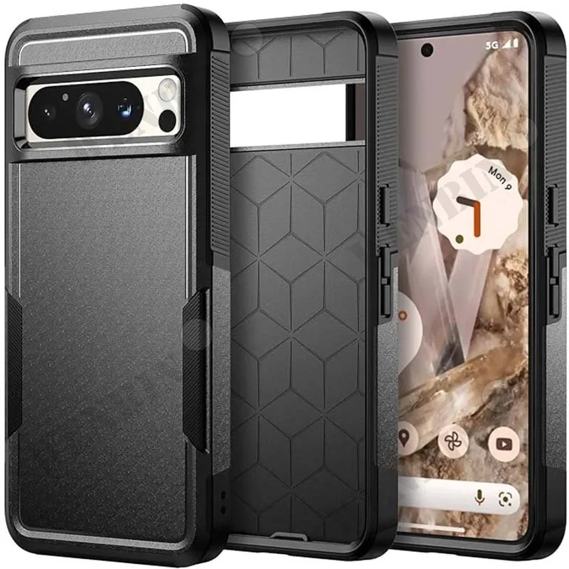 

Case For Google Pixel 8 Pro 7 6 Pro 7A 6A Heavy Duty Hard Back Slim Anti-Drop Armor Rugged Premium Shockproof Protector Cover