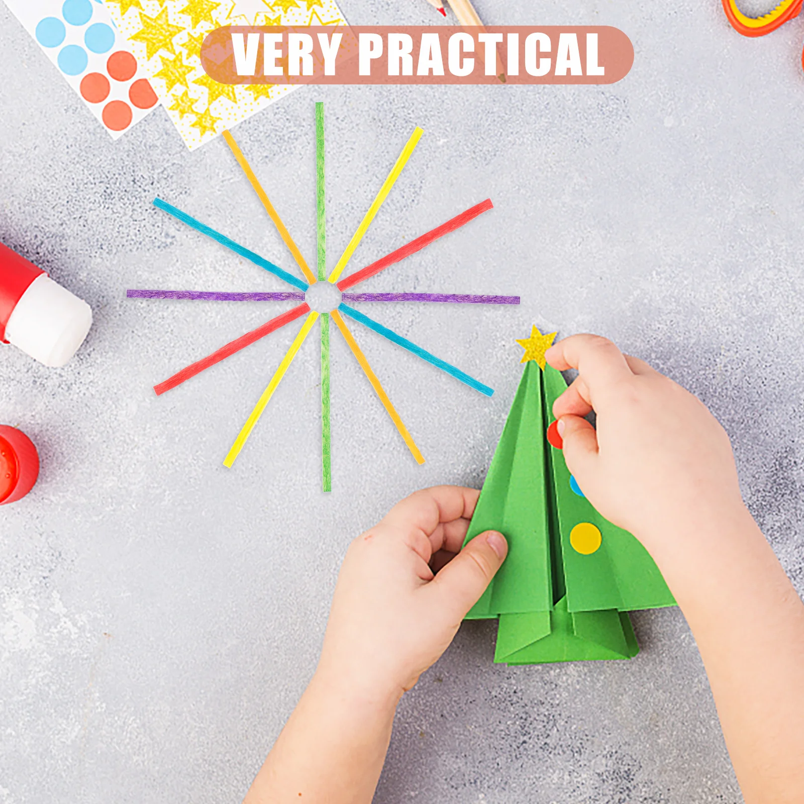 

1000Pcs Colored Wood Craft Sticks Smooth Non-Waxed Handmade DIY Arts Classroom Crafts Kids Creative Counting Multicolored Wood