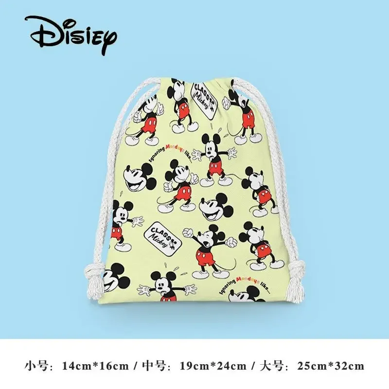 حقيبة تخزين محمولة عصرية لطيفة من ديزني ميكي للطلاب والطالبات مع أربطة برباط لمستلزمات الاستحمام