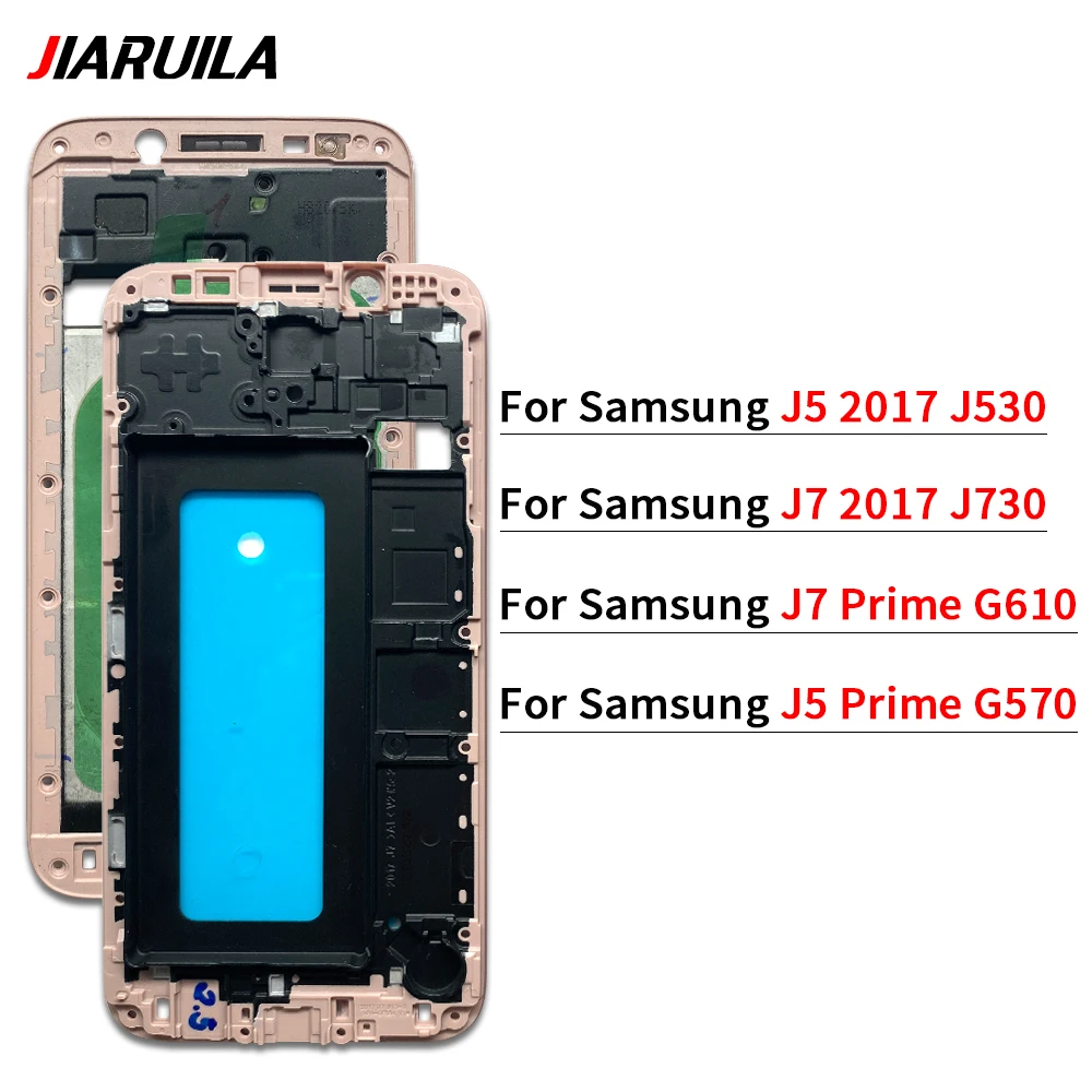 For Samsung J5 J7 2017 J530 J730 J5 J7 Prime G570 G610 Housing LCD Front Frame chaiss Cover Middle Frame Repair Part Replacement