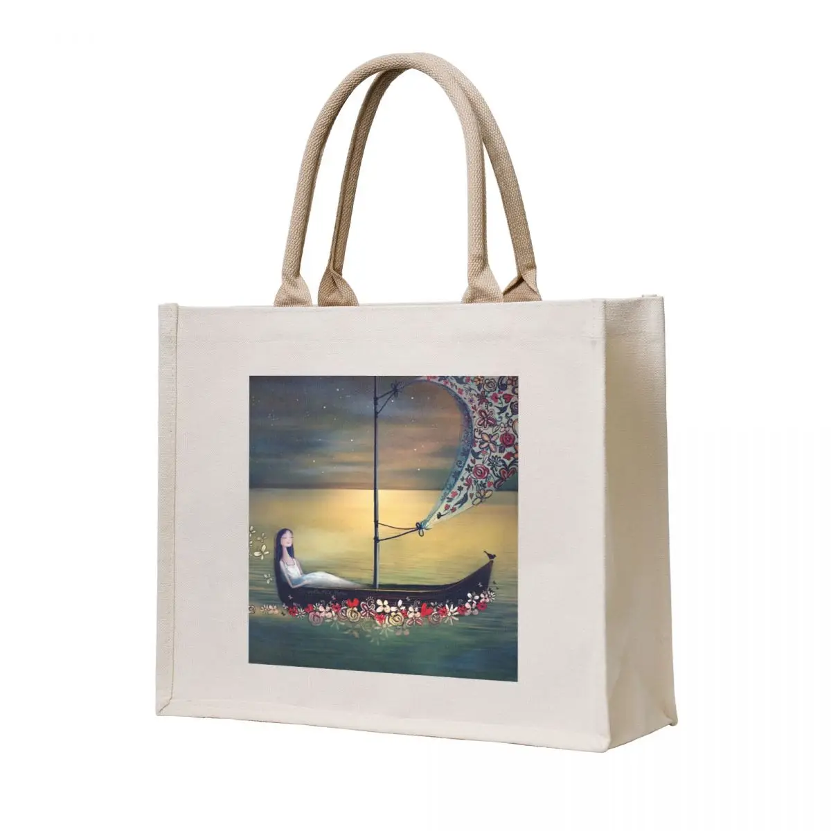 

Go with the flow Tote Bag bag for beach Woman shopper bag Lady
