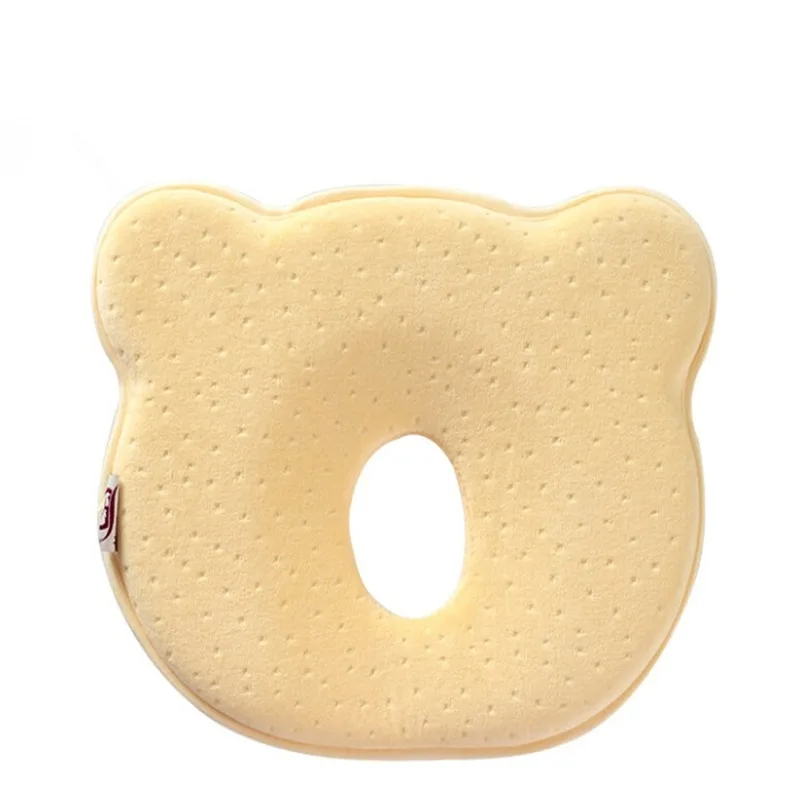 Cotton Memory Foam Baby Pillow - Newborn Center Head Pillow for Infants Soft Supportive Sleep Aid