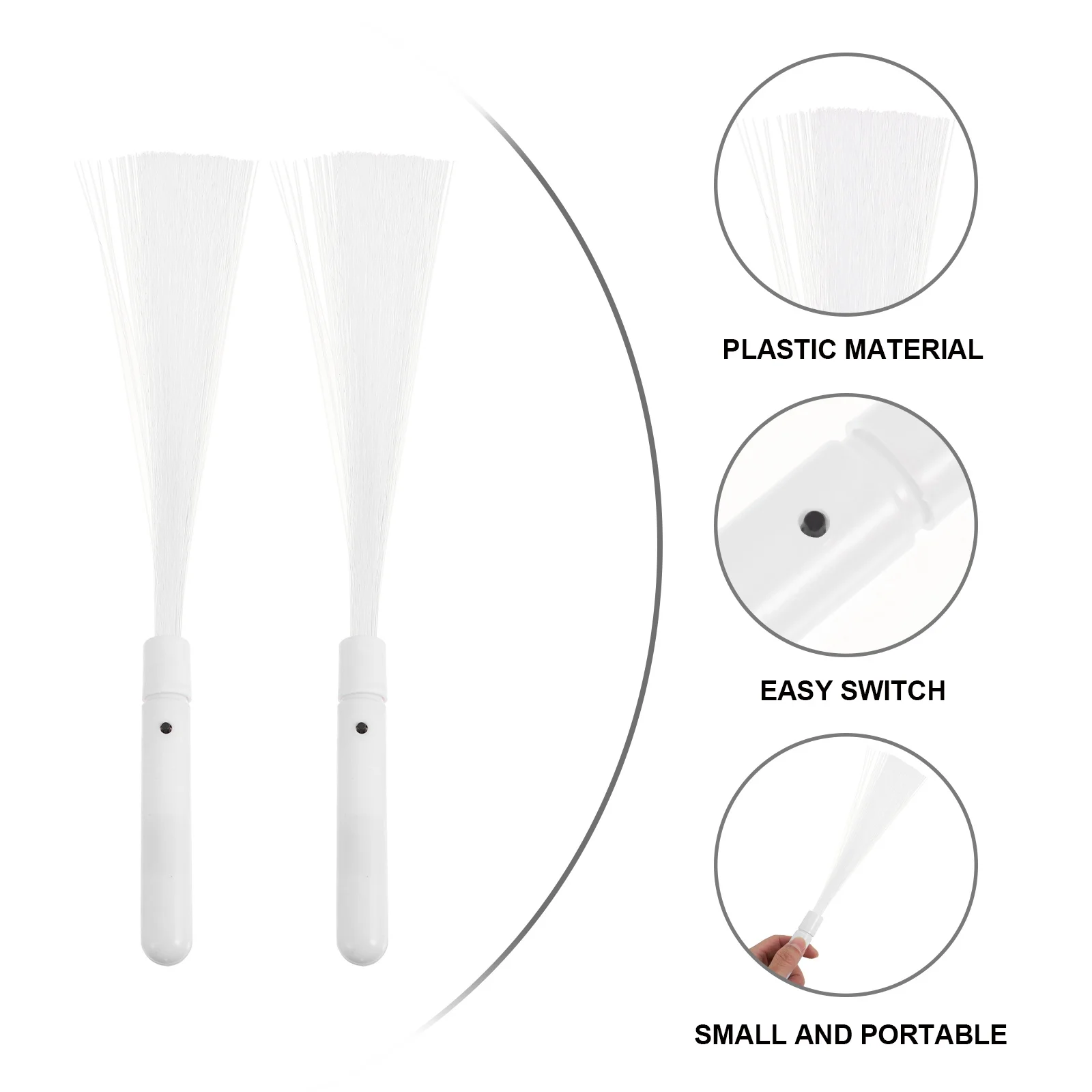 

12Pcs LED Glow Stick Fiber Optic Wands Colorful Party Props for Concerts Festivals Carnivals Fiber Optic Stick