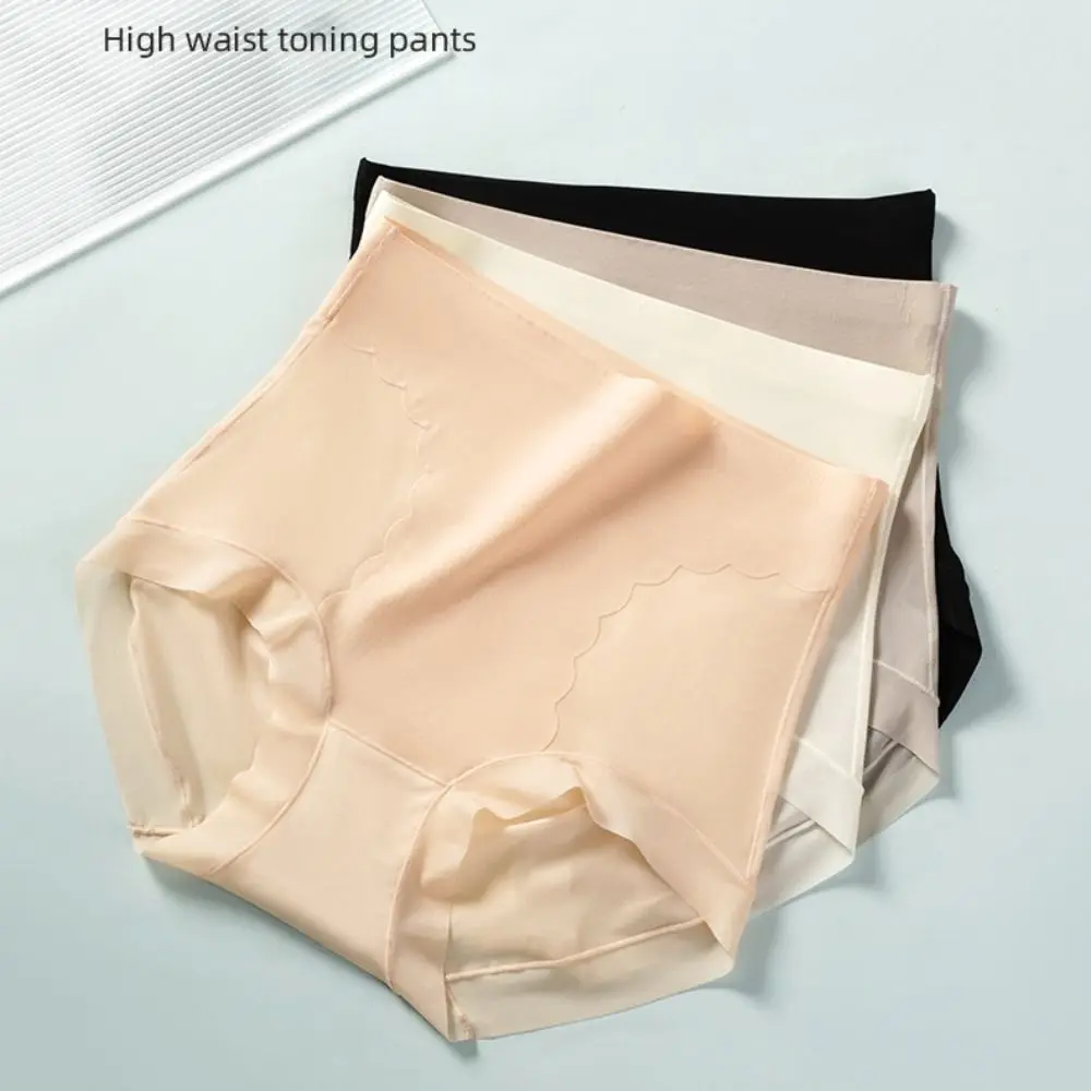 

Ice Silk Slimming Shapewear Shapers Belly Contracting Body Shaping Briefs Seamless High Waist Tummy Control Underwear Daily