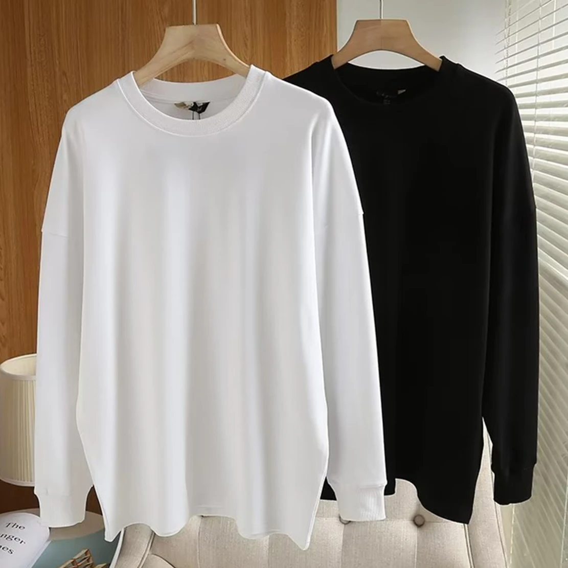 

Dave&Di Fashion Simple Long Tshirt Tops Sleeve O-neck Pullovers Sweatshirts Women