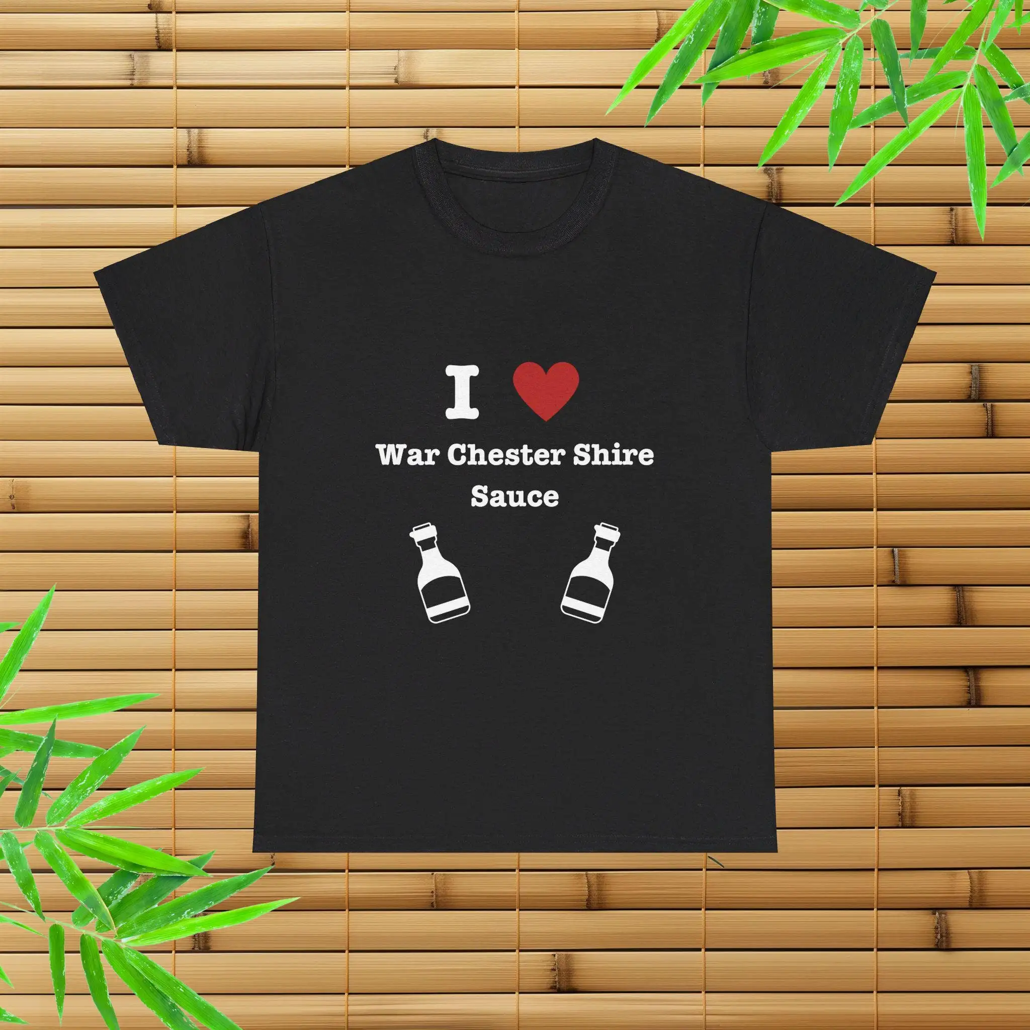 Camiseta con salsa de corazón Worcestershire, amantes divertidos de la frase de comida