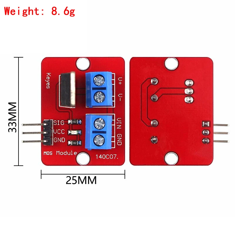 0-24V Top Mosfet Button IRF520 MOS Driver Module For Arduino MCU ARM Raspberry pi