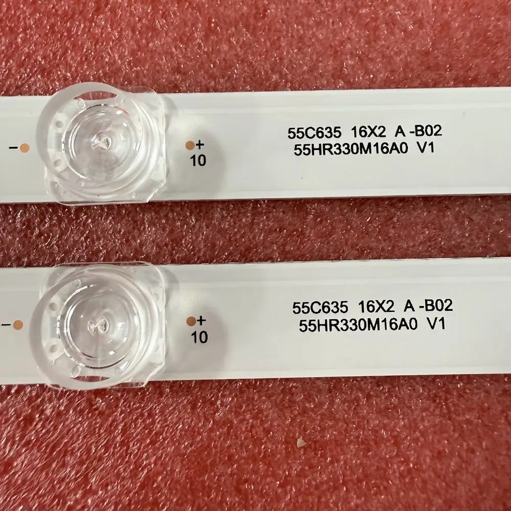 Tira CONDUZIDA (4) Para TCL 55RC630K 55C735 55C635 55C635X1 Max 55S365C PRO 55T8E 55HR330M08B0 V1 55HR330M16A0 V1 8X2 B-B02 16X2 A