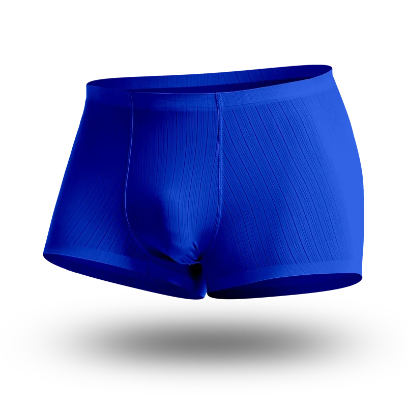 Men's Ice Silk Underwear, Thin Seamless Breathable Boxer Briefs, Comfortable Sports Trunks