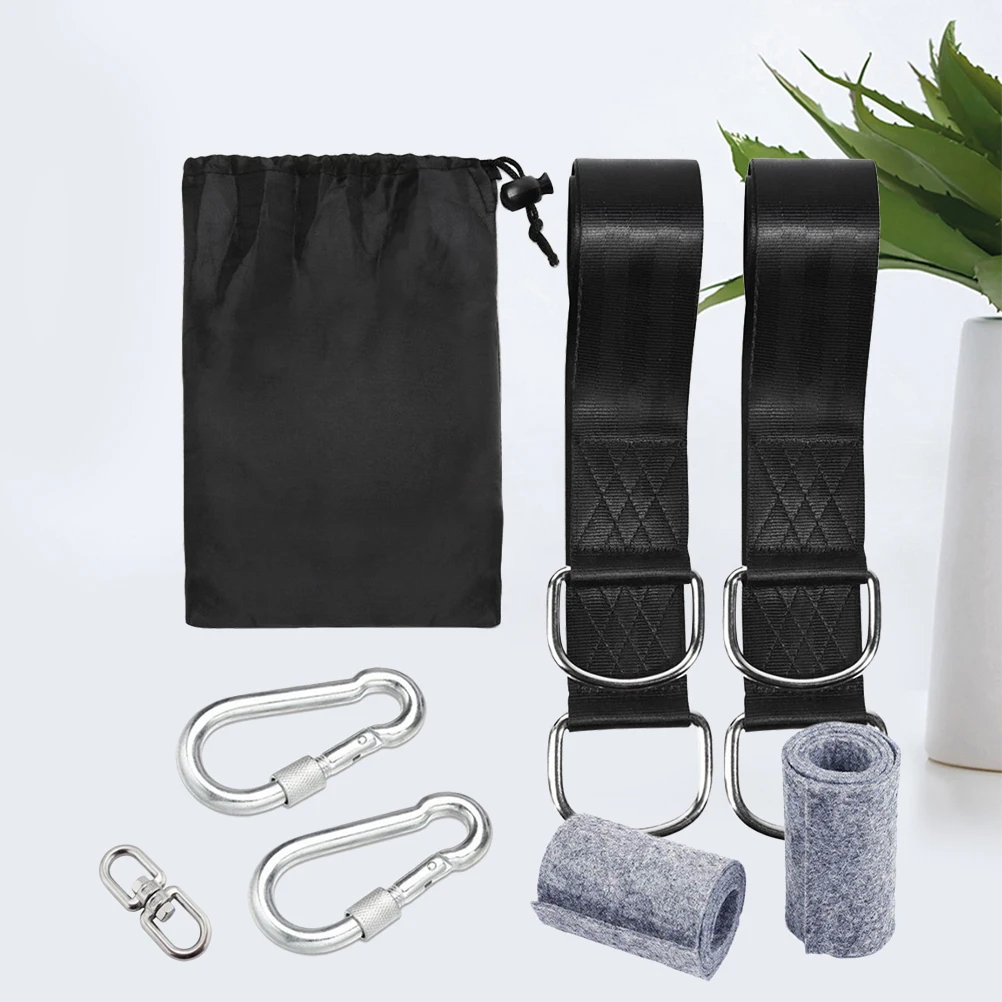 

8Pcs Tree Swing Straps Heavy Duty Nylon Hanging Kit D-Rings Adjustable Load 1000kg Camping Hammock Cot Bed Straps