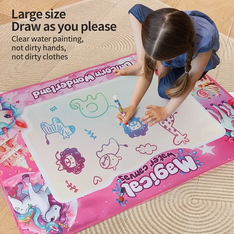 Grande toile aquarelle – bloc de dessin créatif réutilisable, tapis de dessin animé adapté aux graffitis aquarelles et aux plaisirs amusants et sans désordre