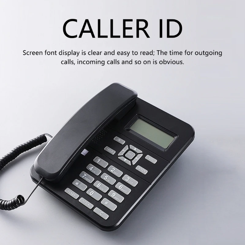 

Классический настольный телефон Домашний телефон для отелей и офисов Простой в использовании Многолинейный доступ с дисплеем звонящего