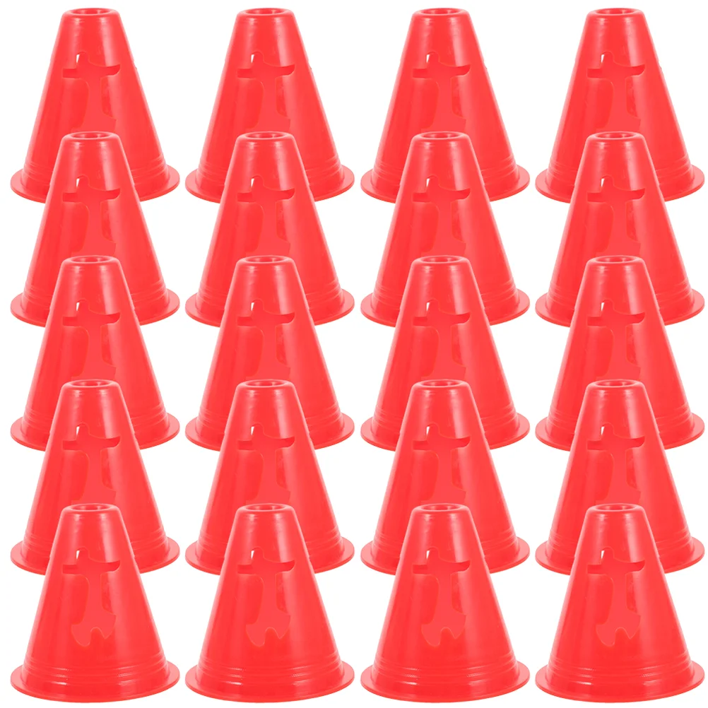 

20 Pcs Sign Barrel Obstacle Course Cones for Roller Skating Skates Training School Sports Colorful Pe Classroom Small