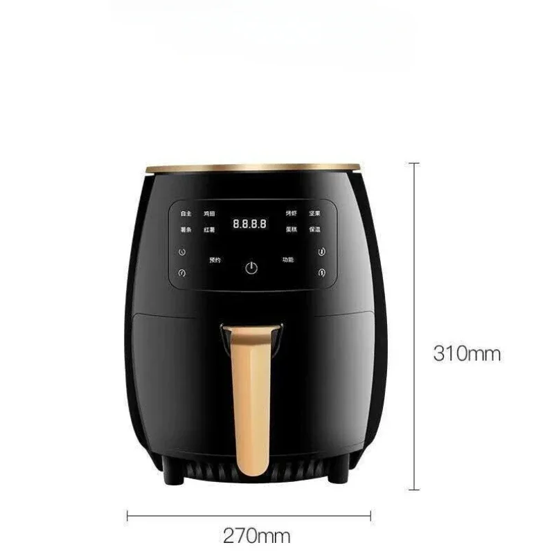 DK20: 900W 8L Air Fryer, 110V220V No Oil Electric Fryer, Smart Touch Screen Oven for Whole Chicken and More, Household Use