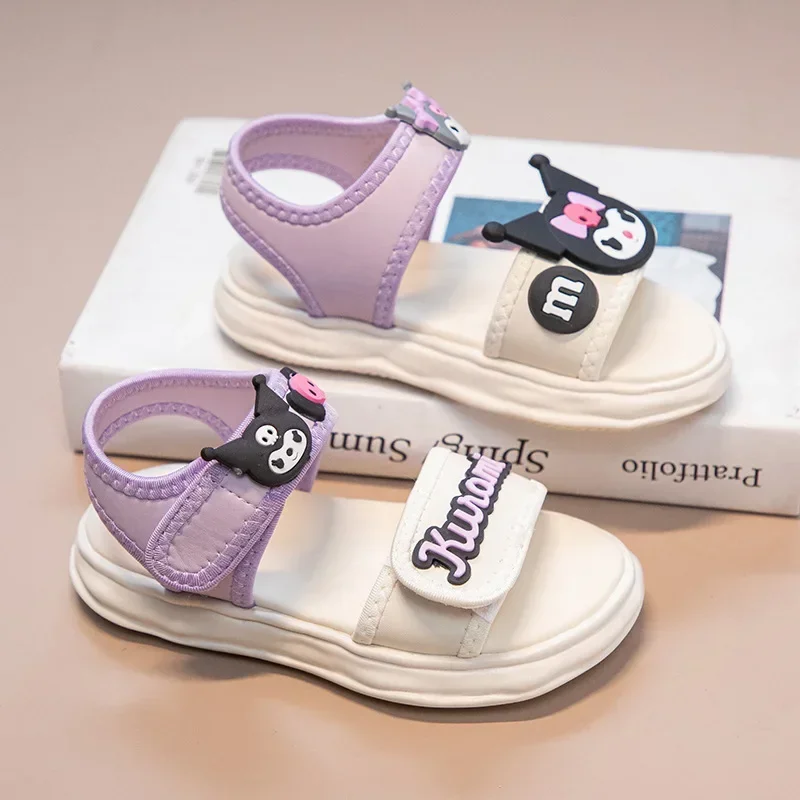 

Cute Princess Sandals for Girls Soft Bottom Beach Shoes Summer New Style Cartoon Design Kids Footwear Rubber Sole Toddler Shoes