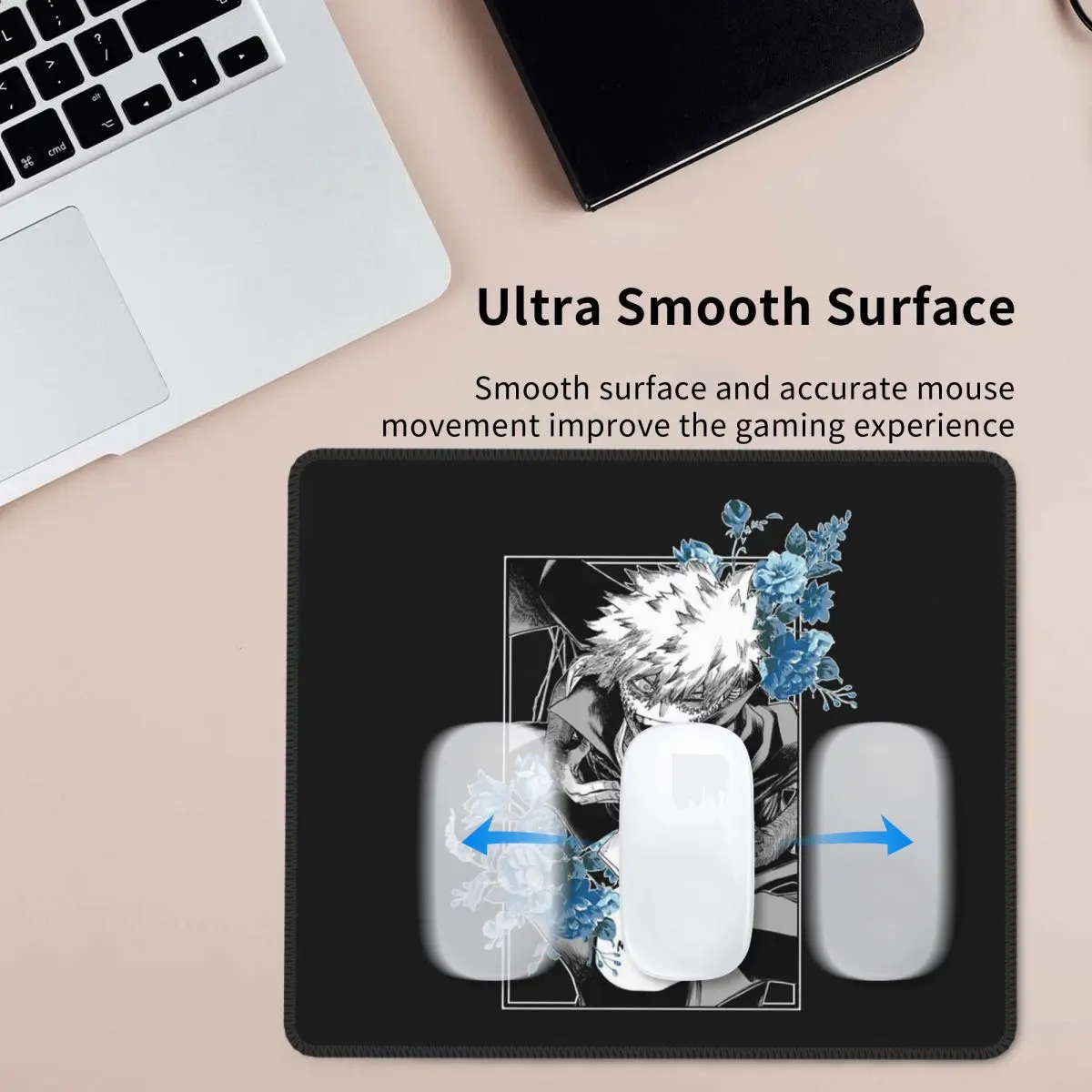 My Hero Academia Dabi Anime Blue Flowers Mouse Pad Computer Keyboard Mouse Mat Gamer PC Desk Mat Office Table Mats