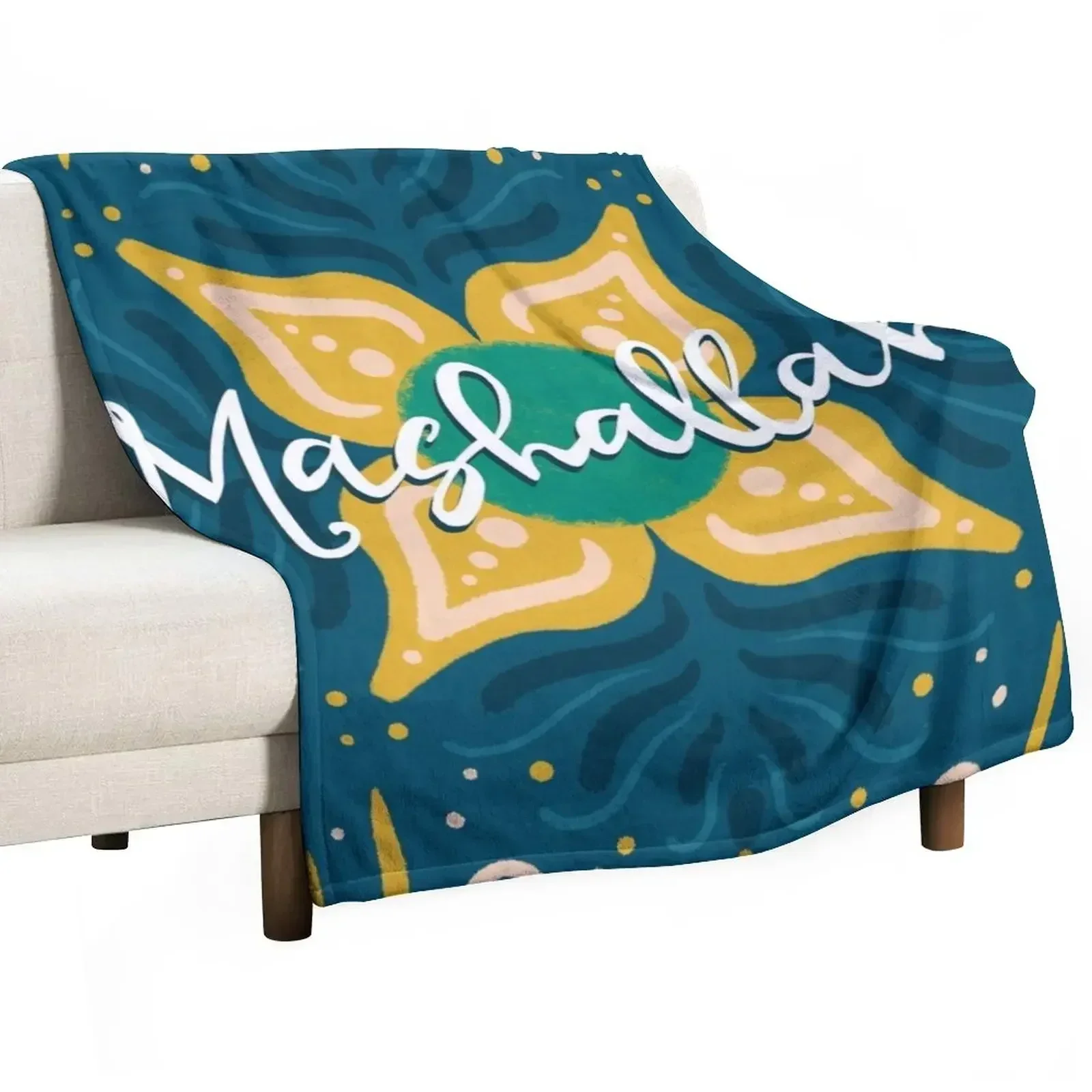 Mashallah ‘God Willed it’ Throw Blanket Blankets For Baby Summer Beddings For Baby Designers Quilt wednesday Blankets